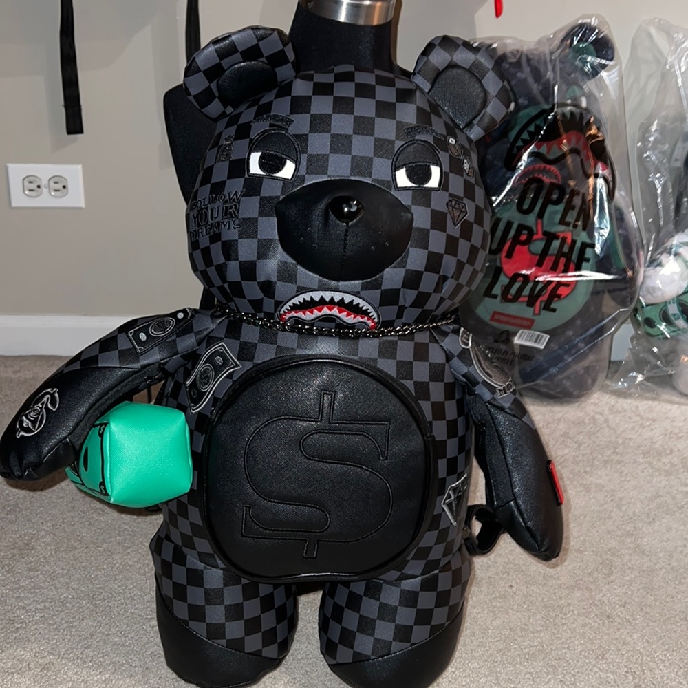 Sprayground leather teddy bear backpack